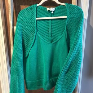 ba&sh emerald green sweater